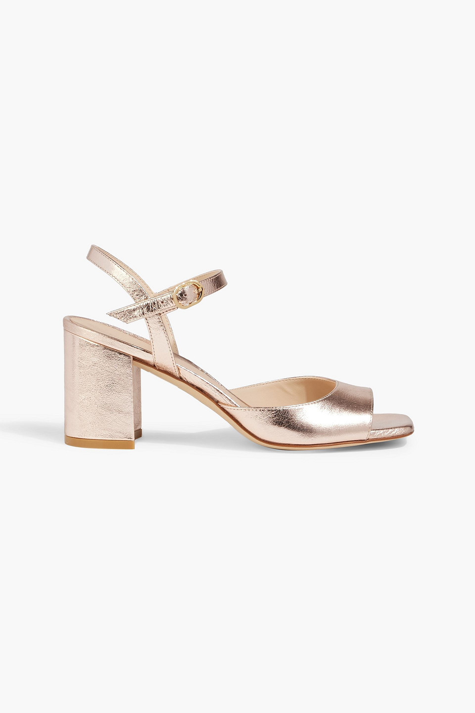 Tia 75 metallic textured-leather sandals
