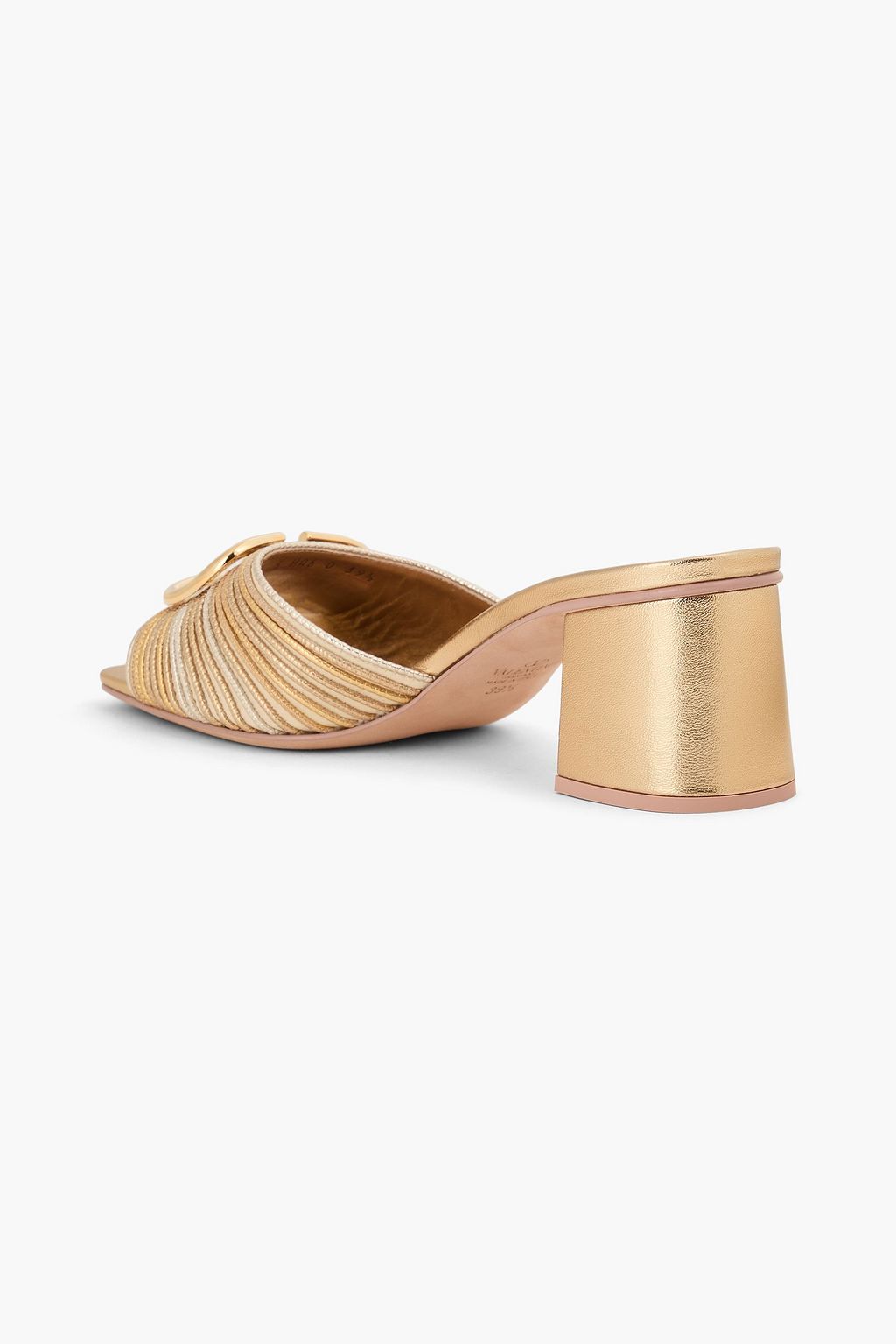 VALENTINO GARAVANI VLOGO Mules aus Metallic-Leder