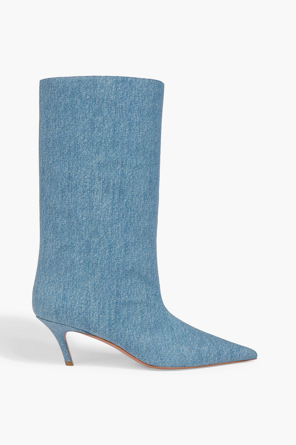 Fiona 60 denim-effect suede boots
