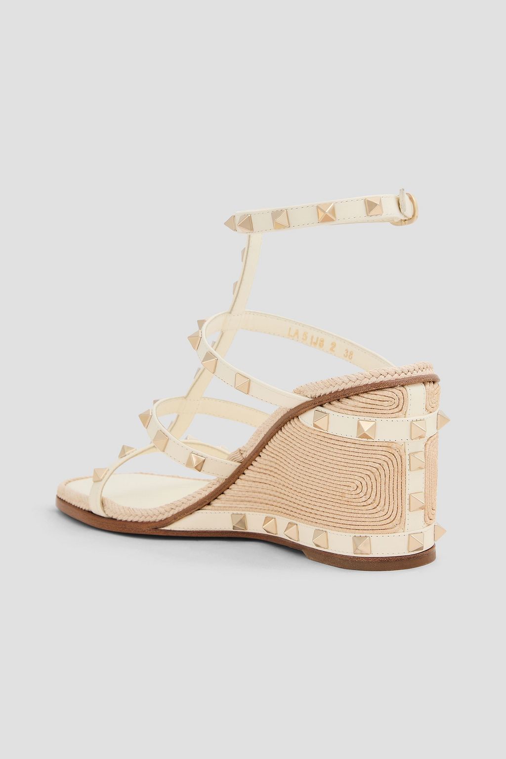 VALENTINO GARAVANI Rockstud Espadrille-Sandalen aus Leder
