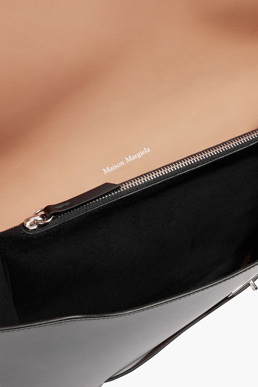 MAISON MARGIELA Snatched Classique glossed-leather clutch