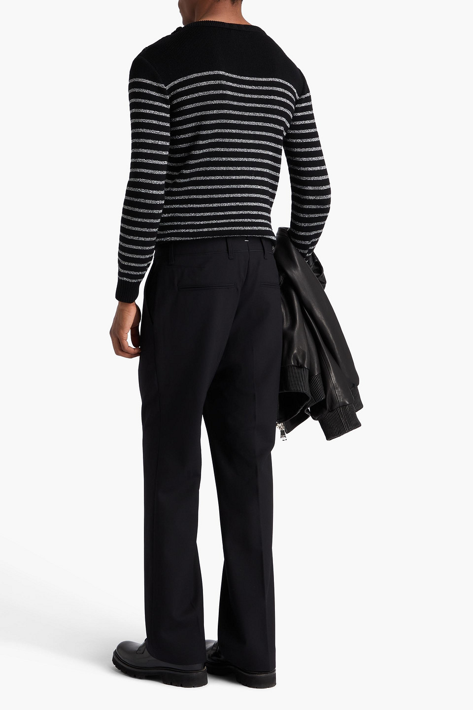 Rag & Bone Butler Wool-blend Twill Pants In Black