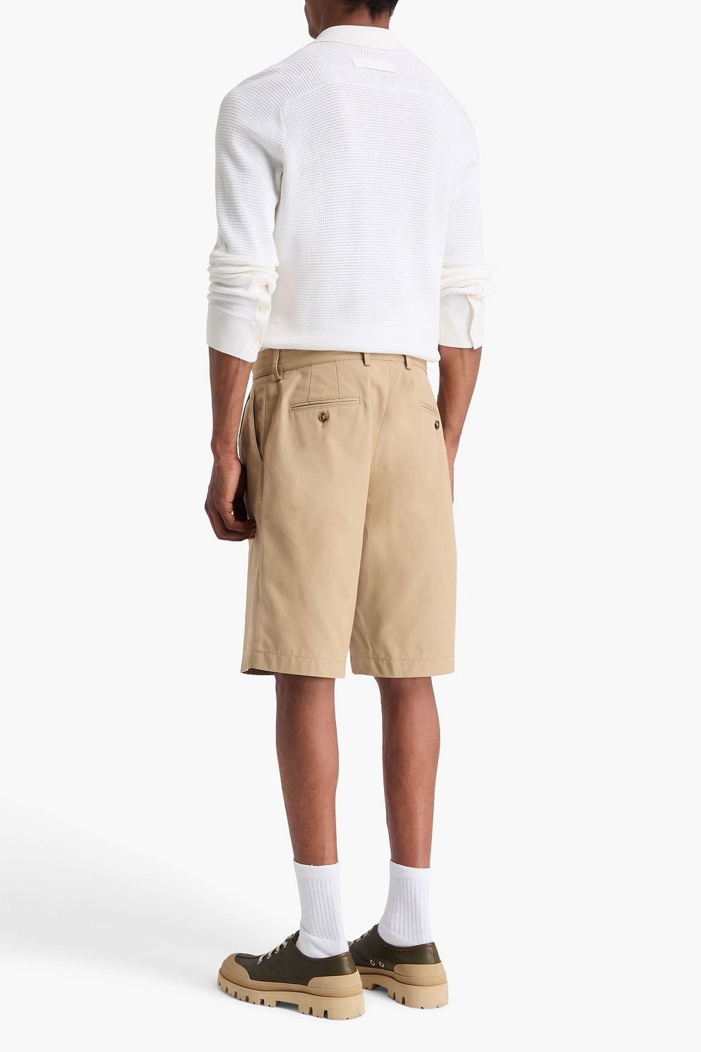 TOD'S شورت شينو مصنوع من التويل مزين بكسرات