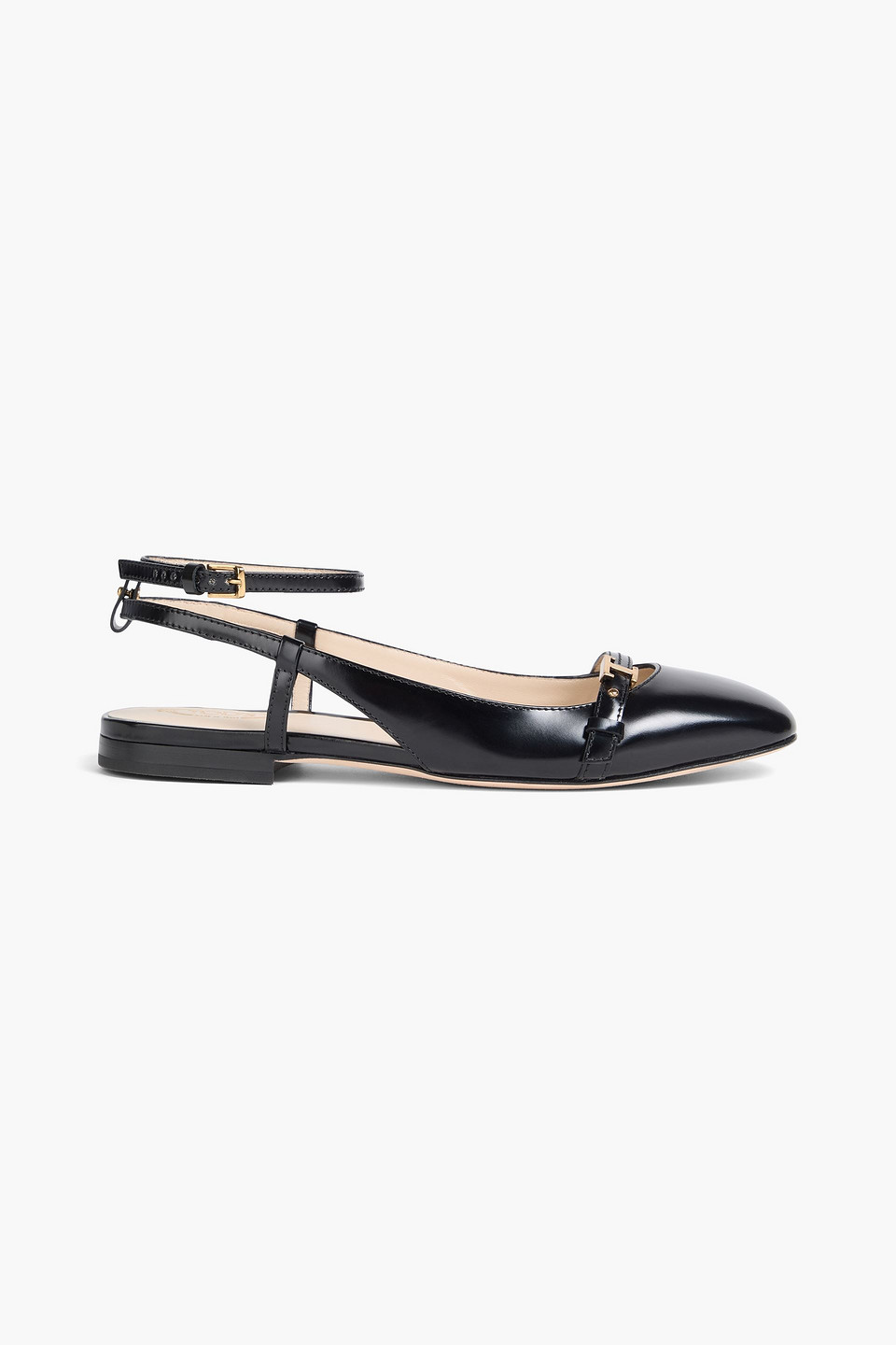 Tod's Embellished Leather Ballet Flats
