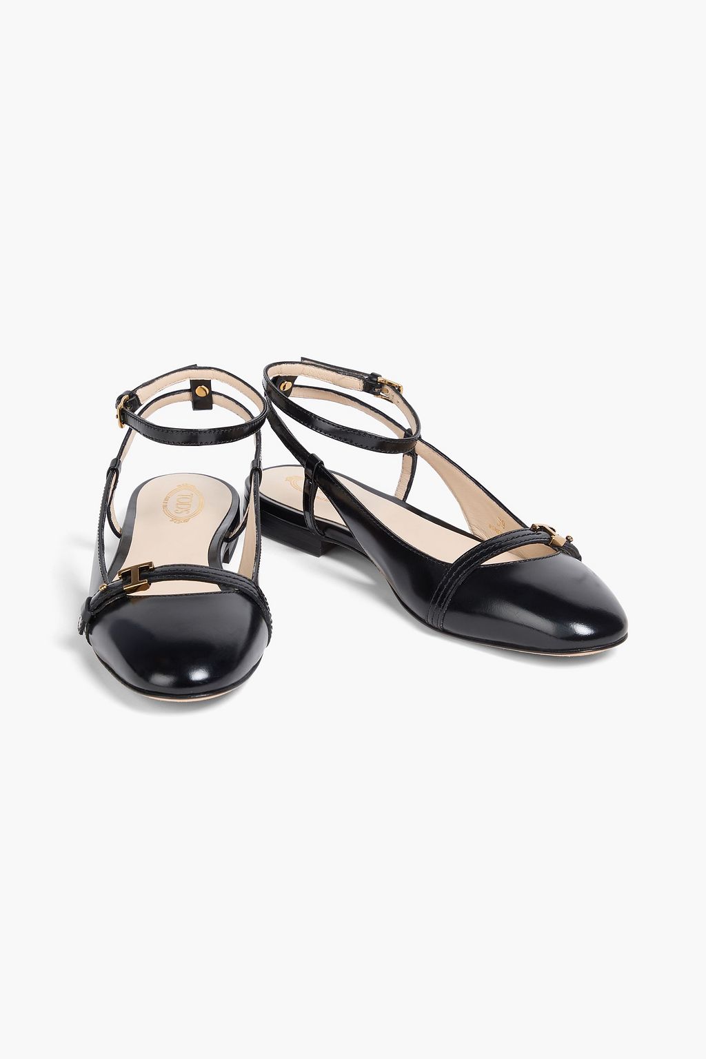 TOD'S Flache Schuhe aus Leder mit Verzierung