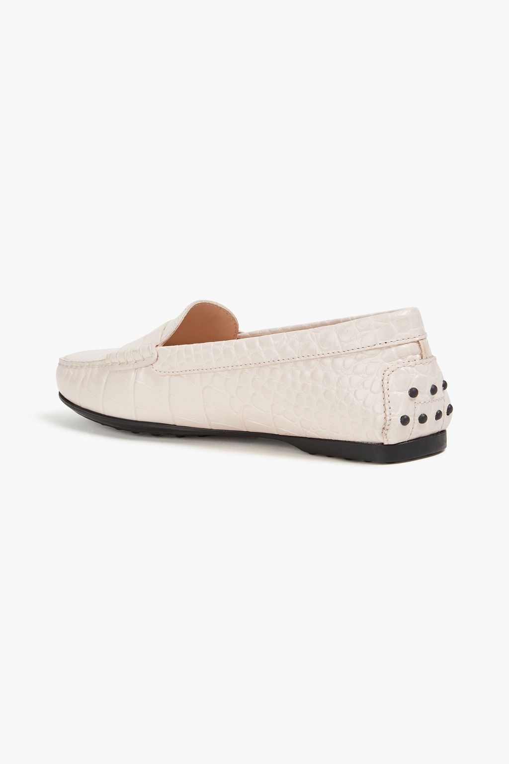 TOD'S クロコ風レザー ローファー