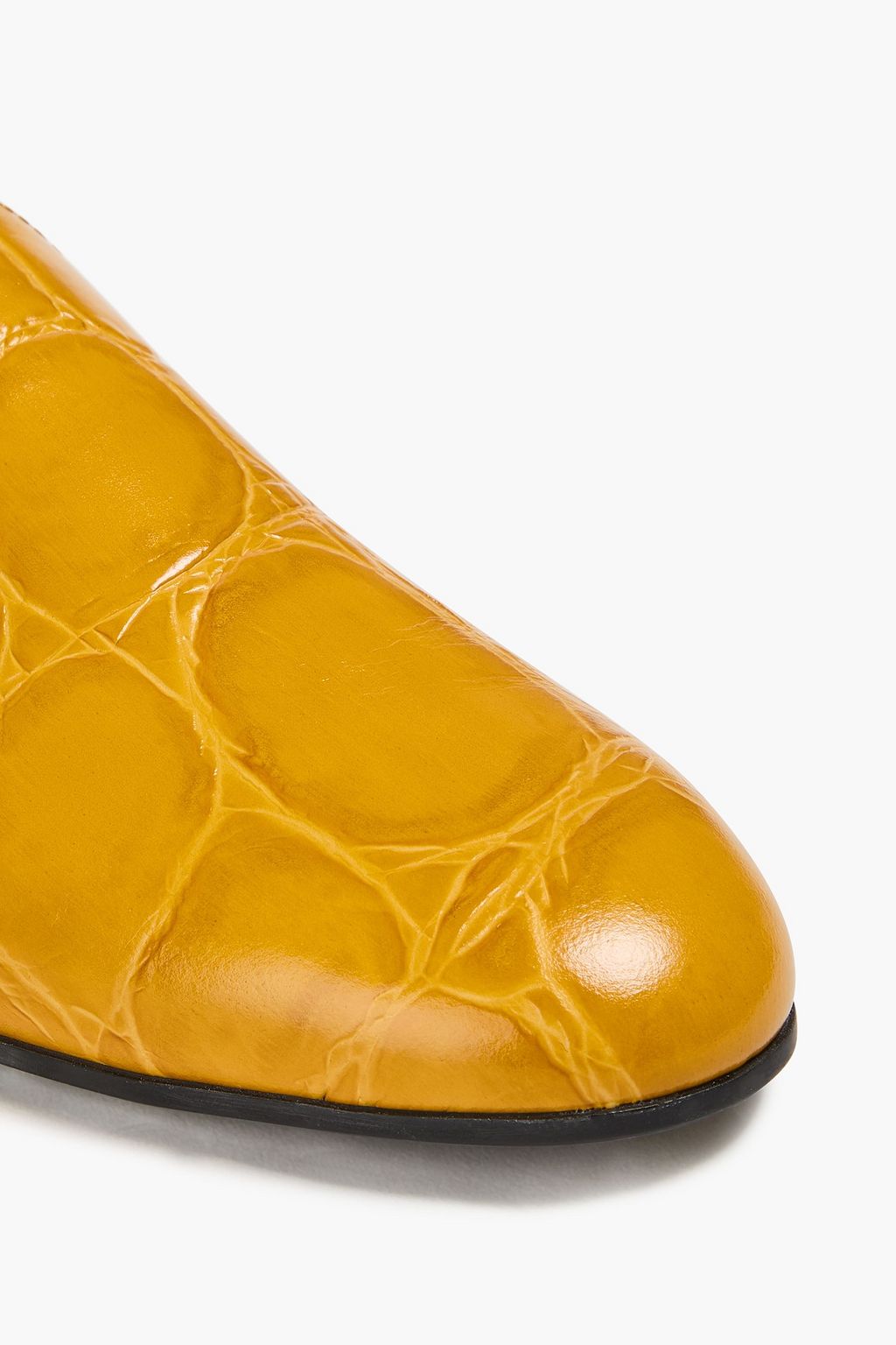 TOD'S クロコ風レザー ローファー