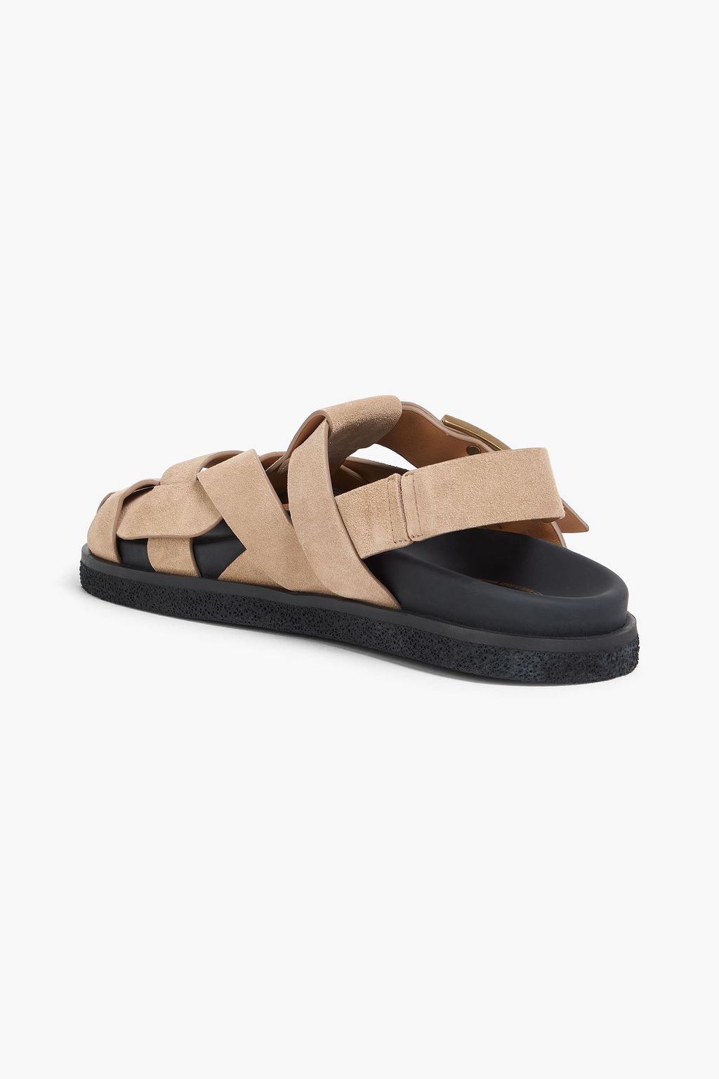 TOD'S 編み込みスエード スリングバックサンダル