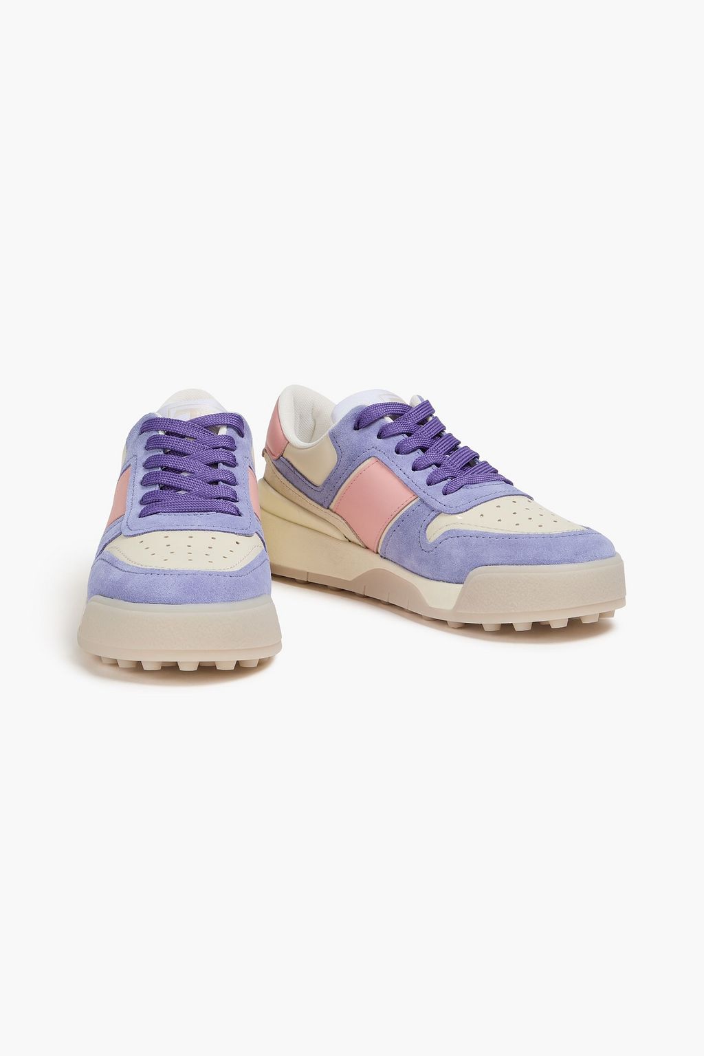 TOD'S スエード&レザー スニーカー カラーブロック