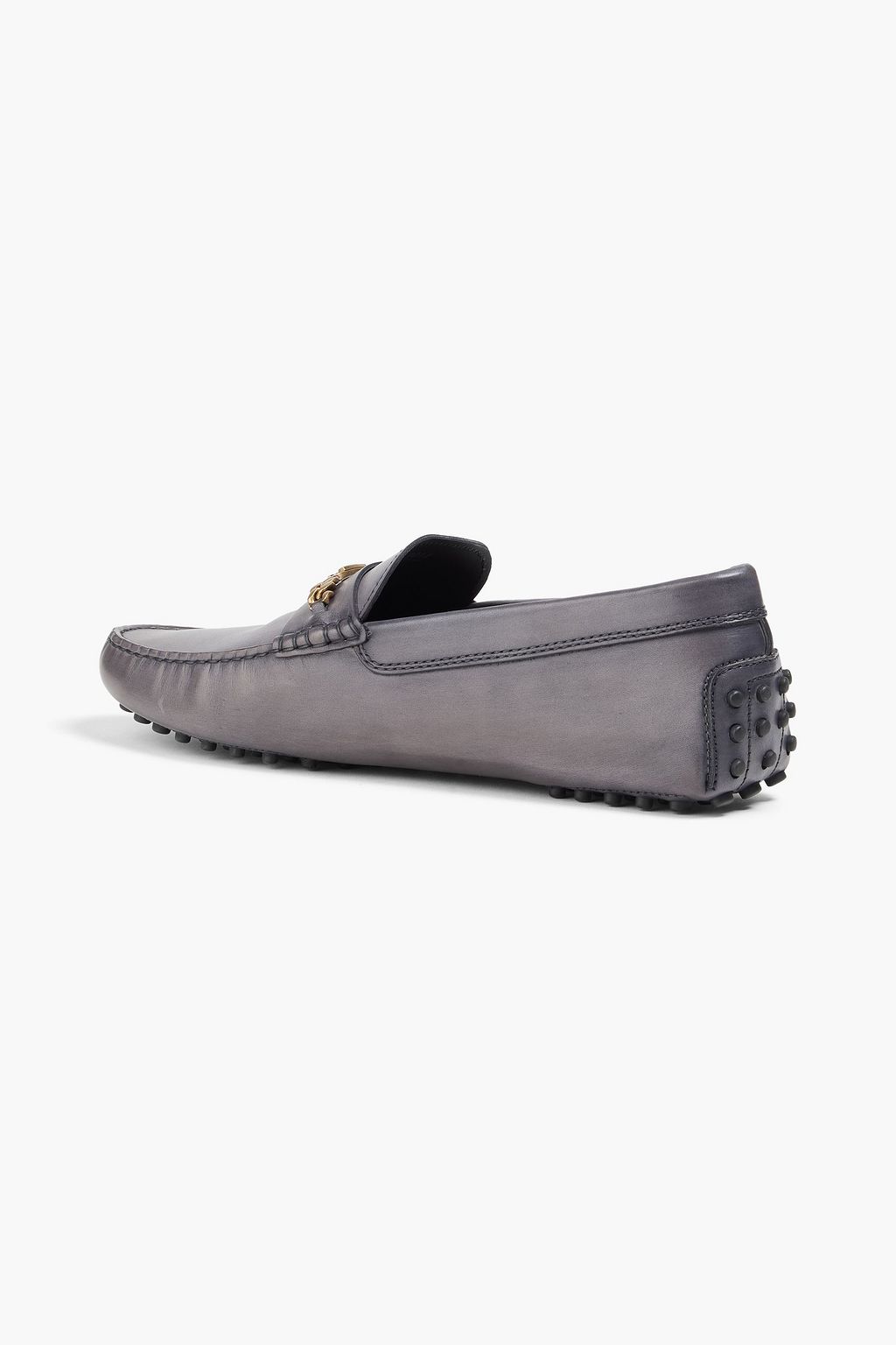 TOD'S Embellished leather driving shoes