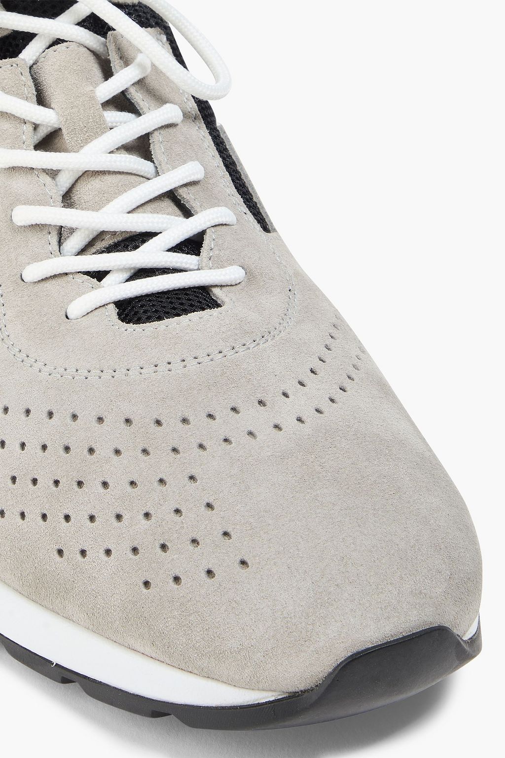 TOD'S Perforated suede and mesh sneakers