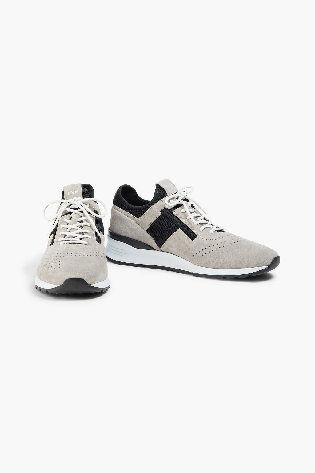 TOD'S Perforated suede and mesh sneakers