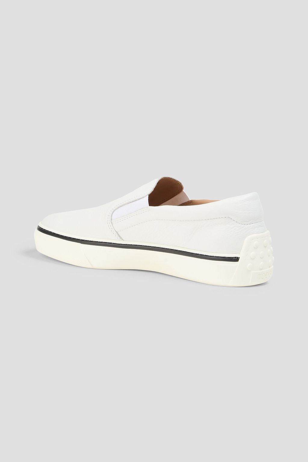 TOD'S Pebbled-leather slip-on sneakers