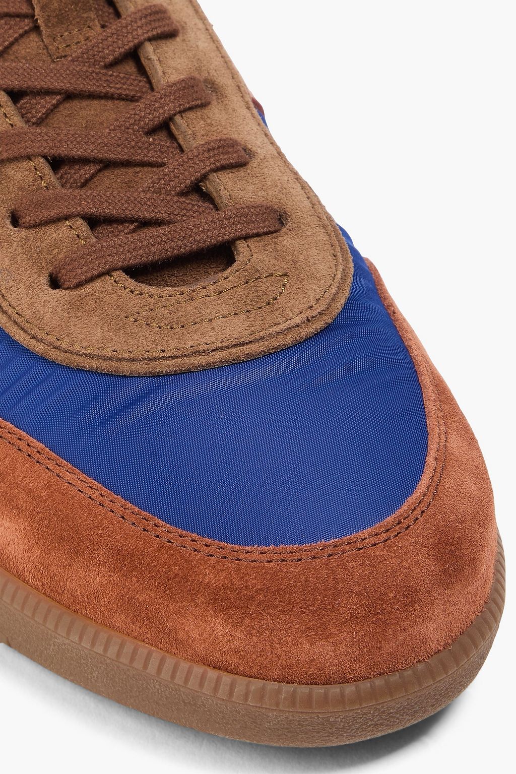 TOD'S Leather, suede and shell sneakers