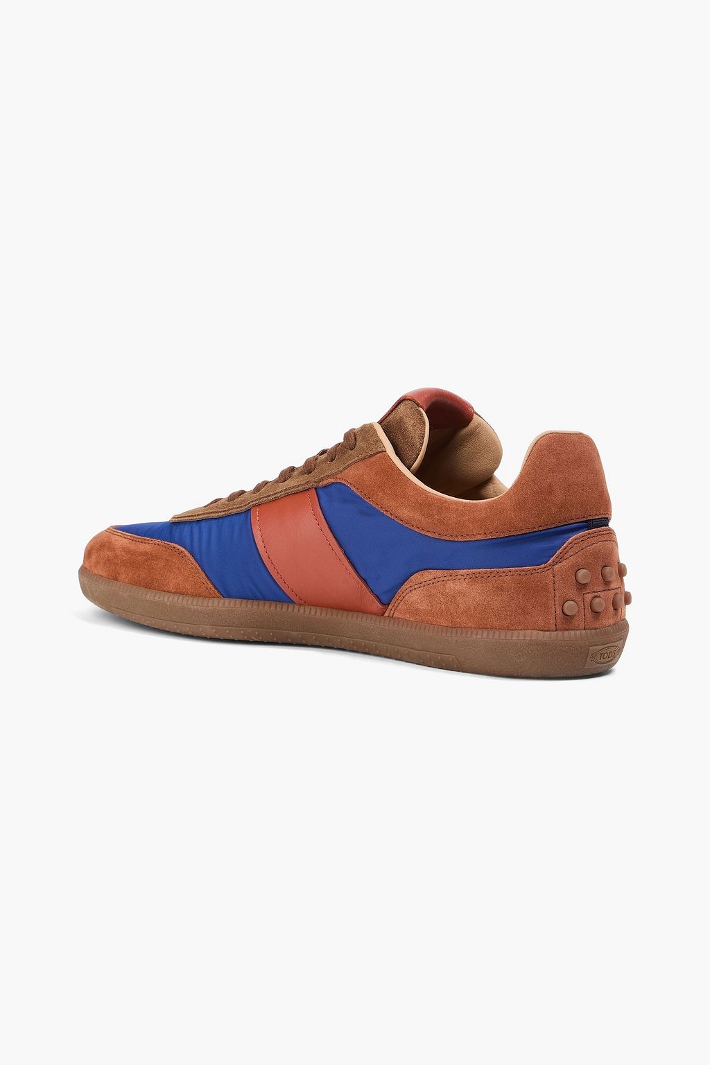 TOD'S Leather, suede and shell sneakers