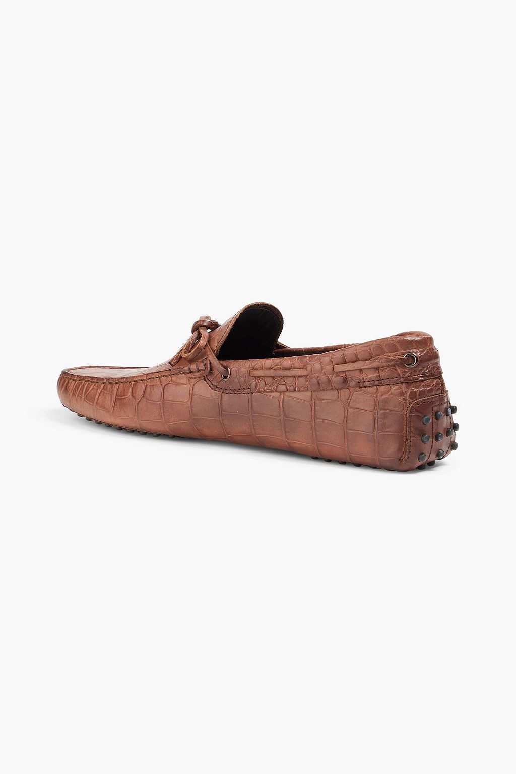 TOD'S Gommino croc-effect leather driving shoes