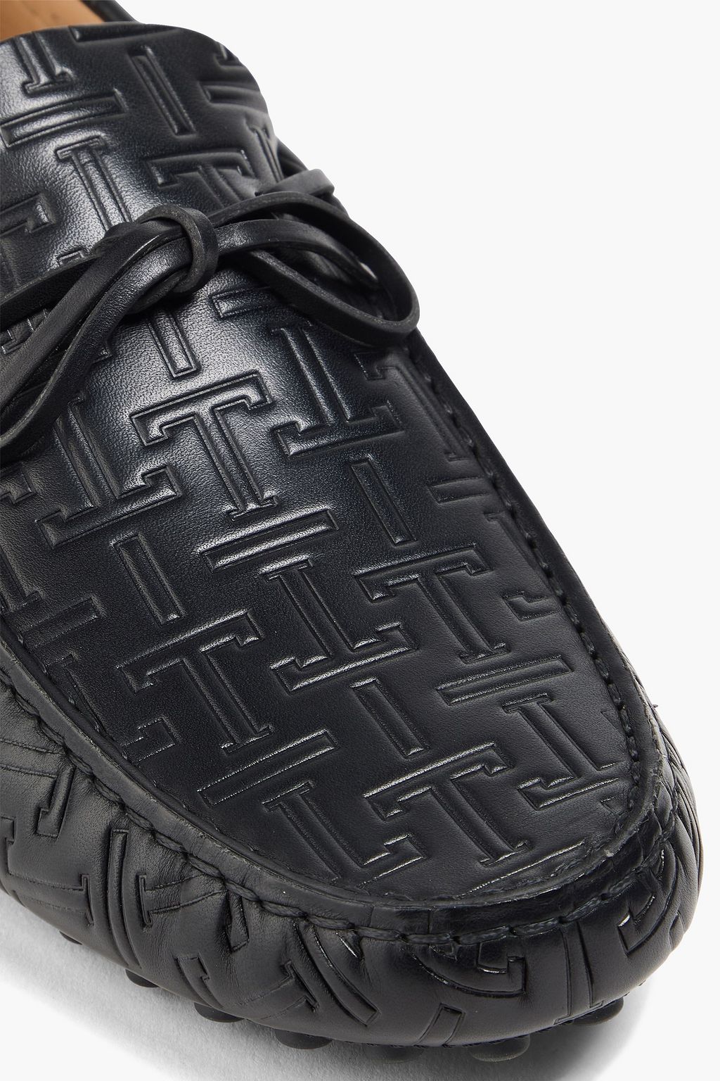 TOD'S Embossed leather driving shoes