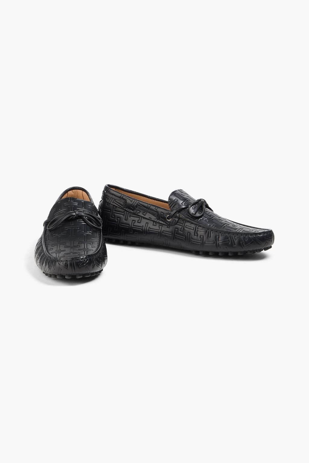 TOD'S Embossed leather driving shoes