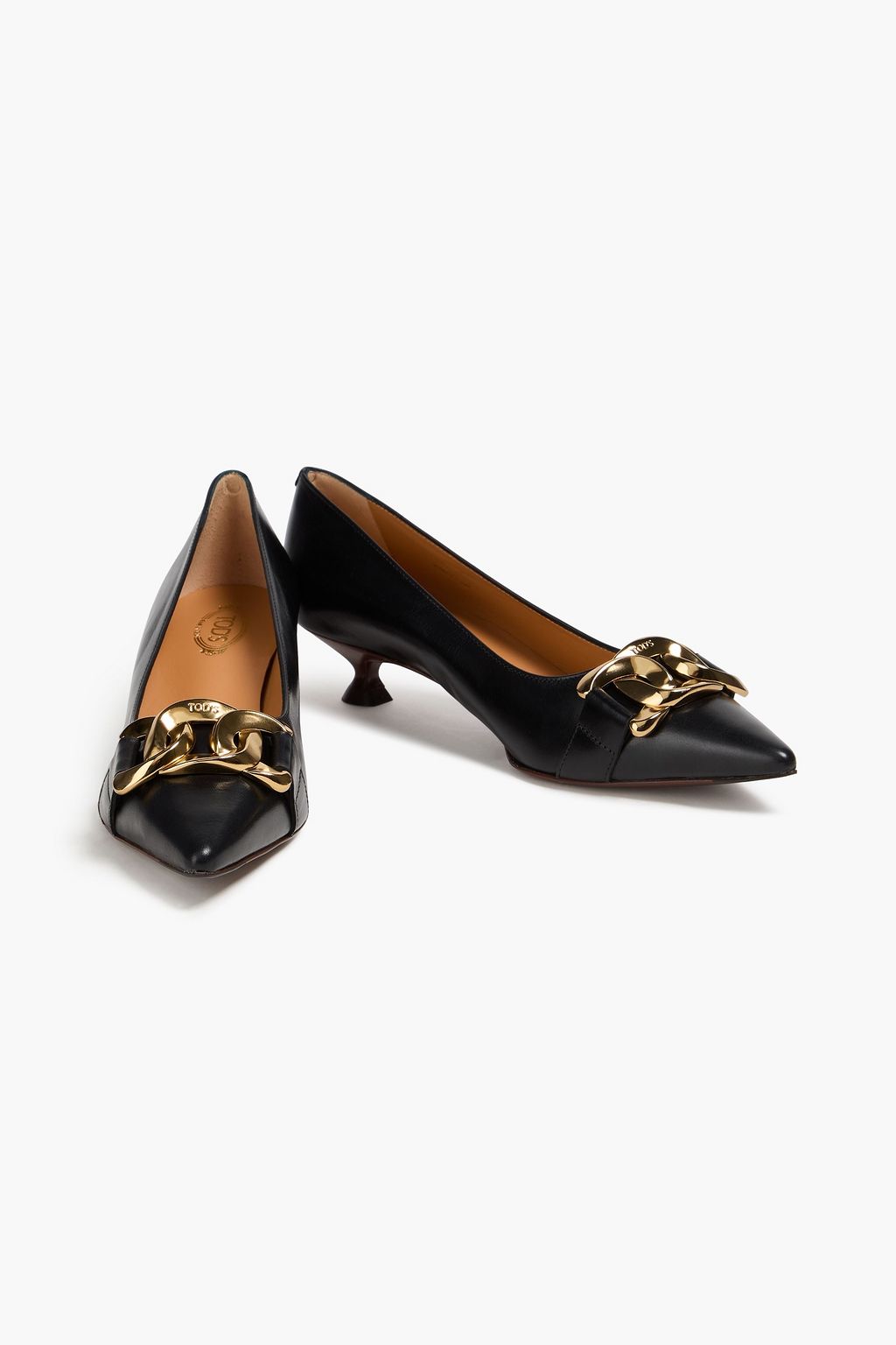 TOD'S Embellished leather pumps