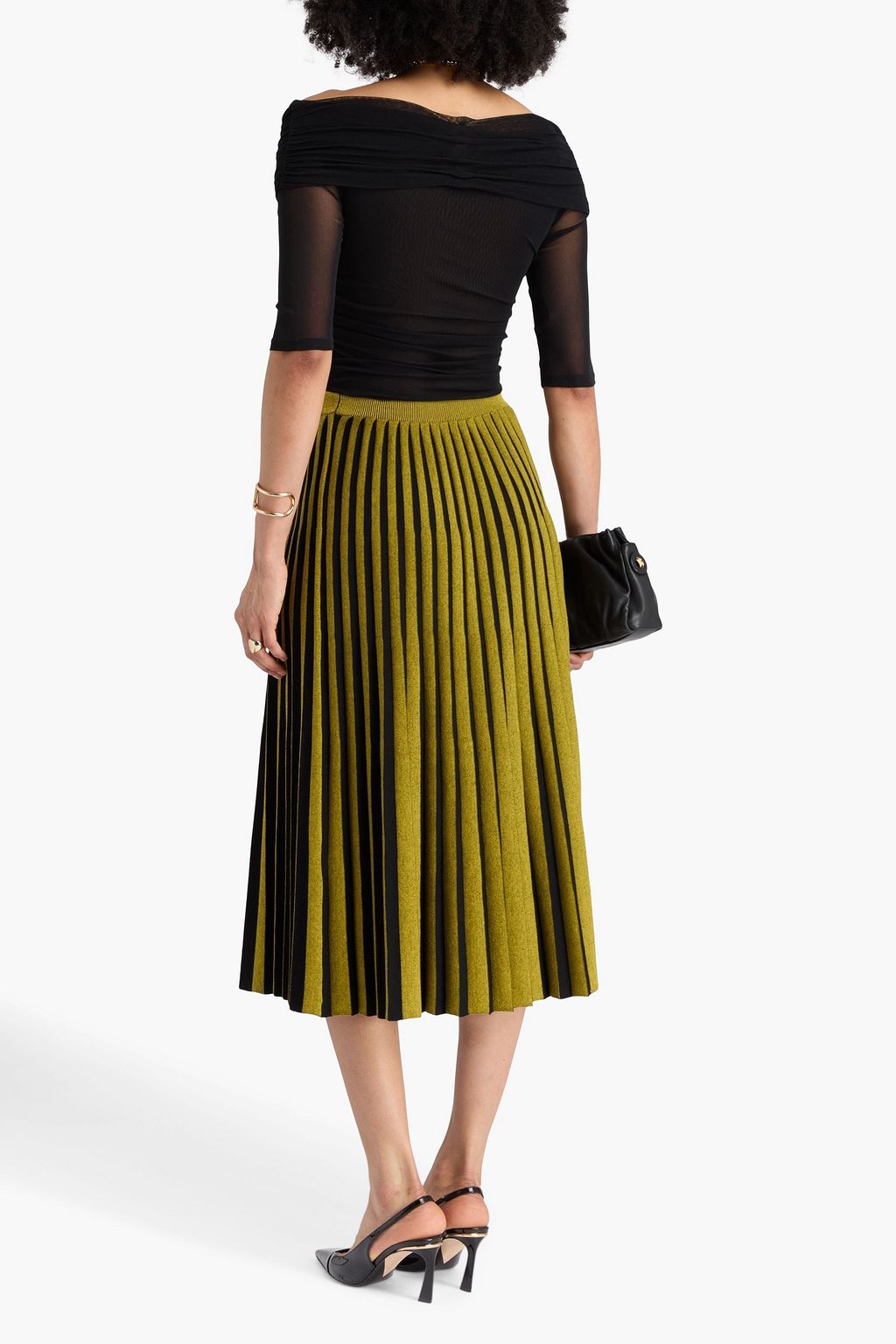 DIANE VON FURSTENBERG Draped mesh bodysuit
