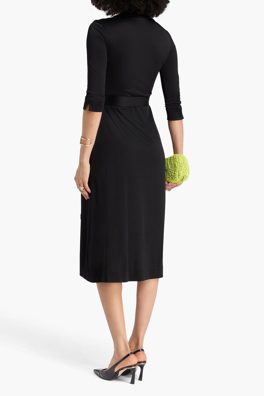 DIANE VON FURSTENBERG Abigail satin-jersey midi wrap dress