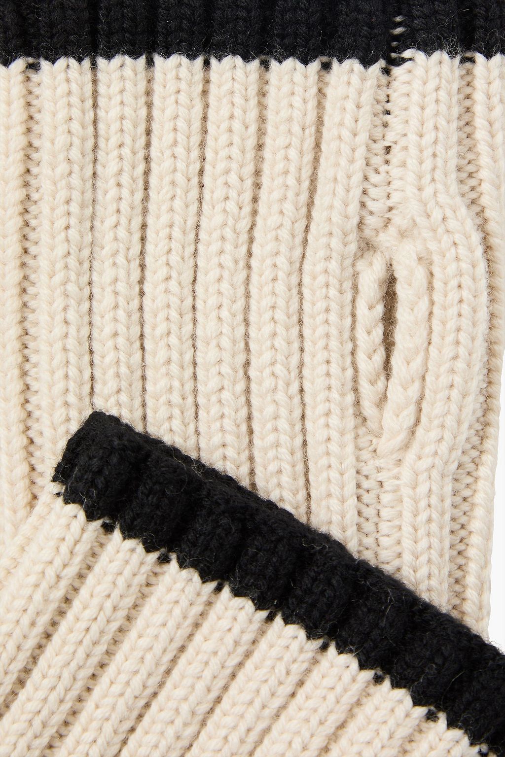 TOTEME Ribbed wool fingerless gloves