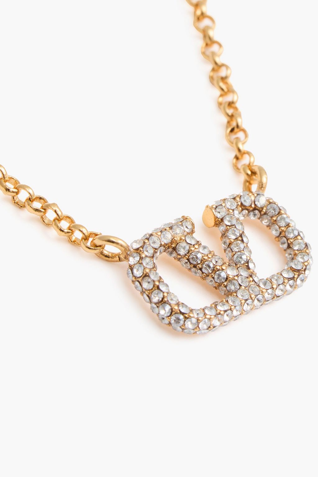 VALENTINO GARAVANI Gold-tone crystal necklace