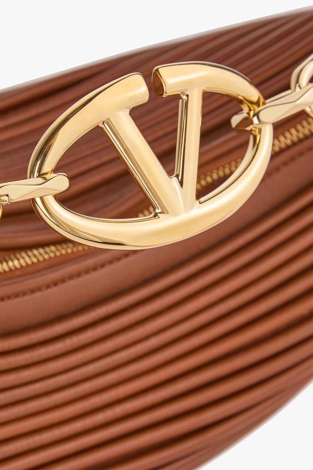 VALENTINO GARAVANI VLOGO Moon ribbed leather shoulder bag