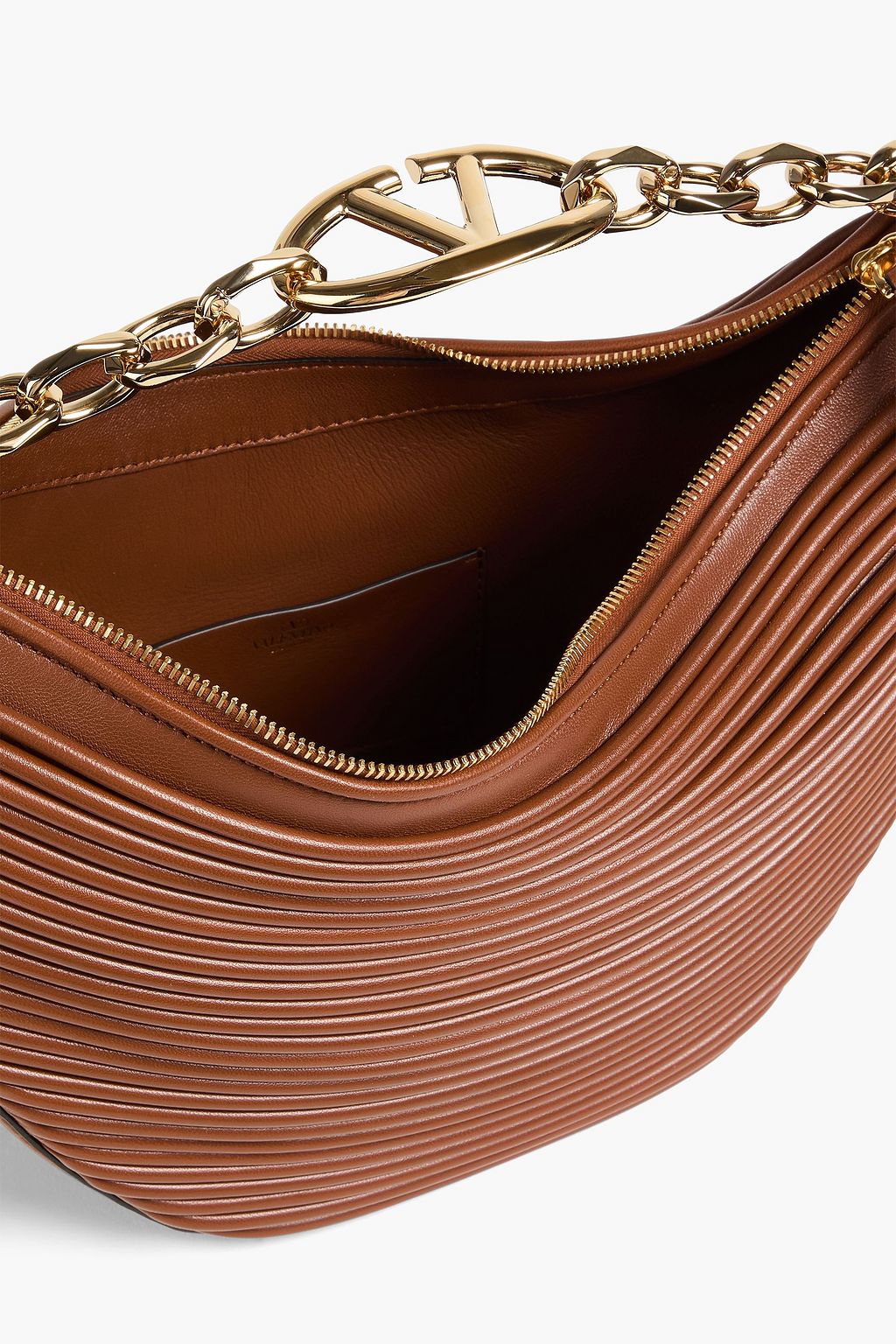 VALENTINO GARAVANI VLOGO Moon ribbed leather shoulder bag