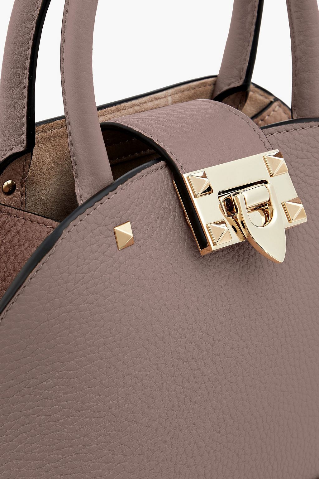 VALENTINO GARAVANI Rockstud pebbled-leather tote