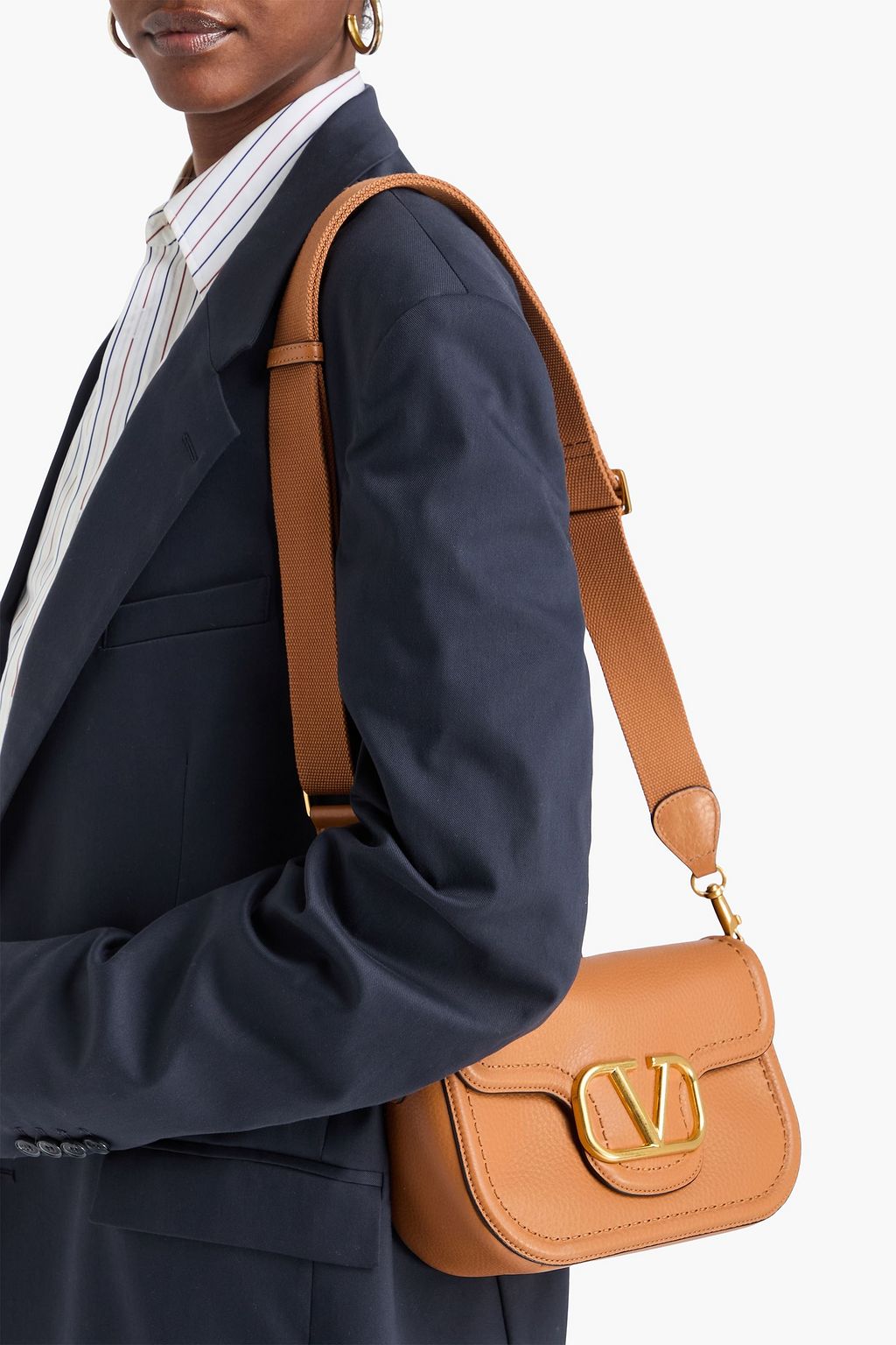 VALENTINO GARAVANI Alltime pebbled-leather shoulder bag
