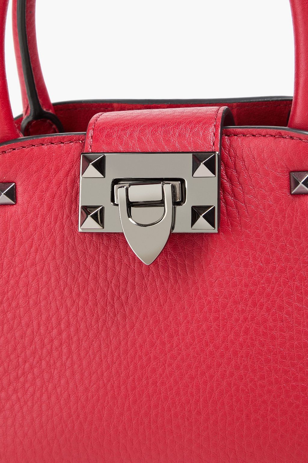VALENTINO GARAVANI Rockstud pebbled-leather tote