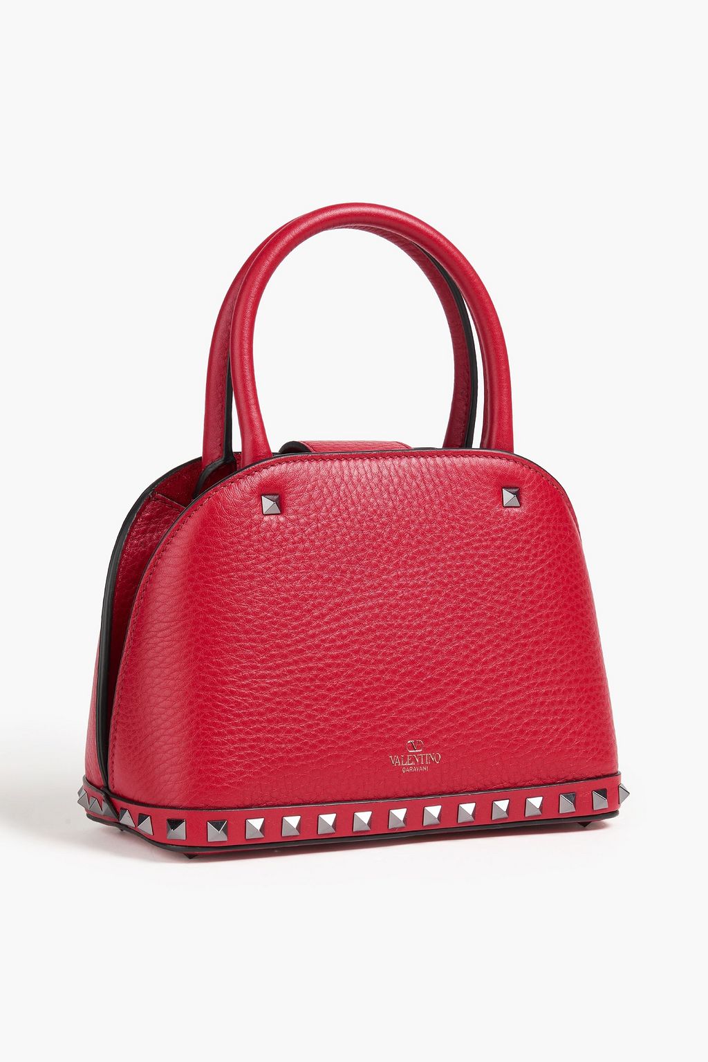 VALENTINO GARAVANI Rockstud pebbled-leather tote