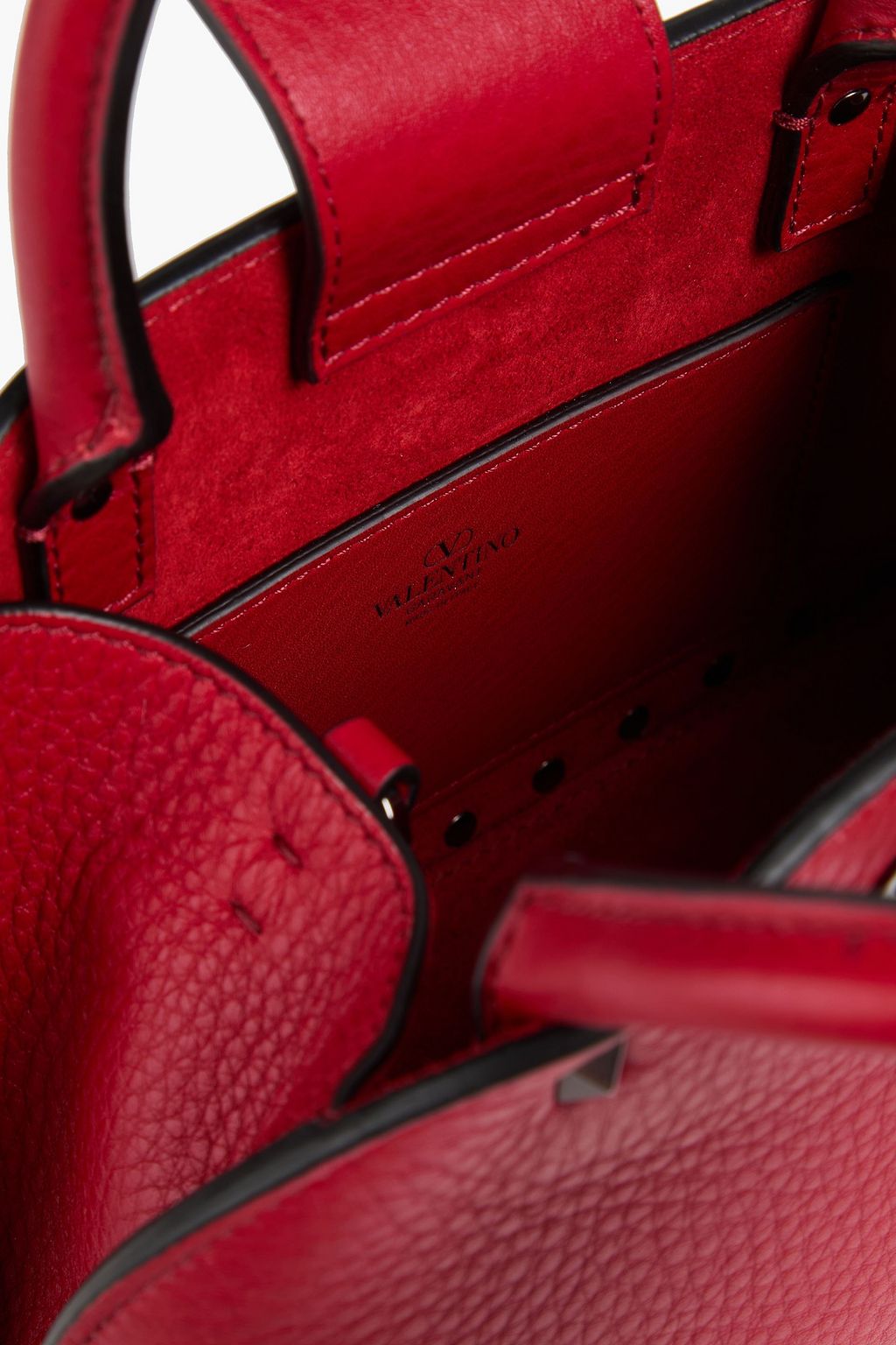 VALENTINO GARAVANI Rockstud pebbled-leather tote