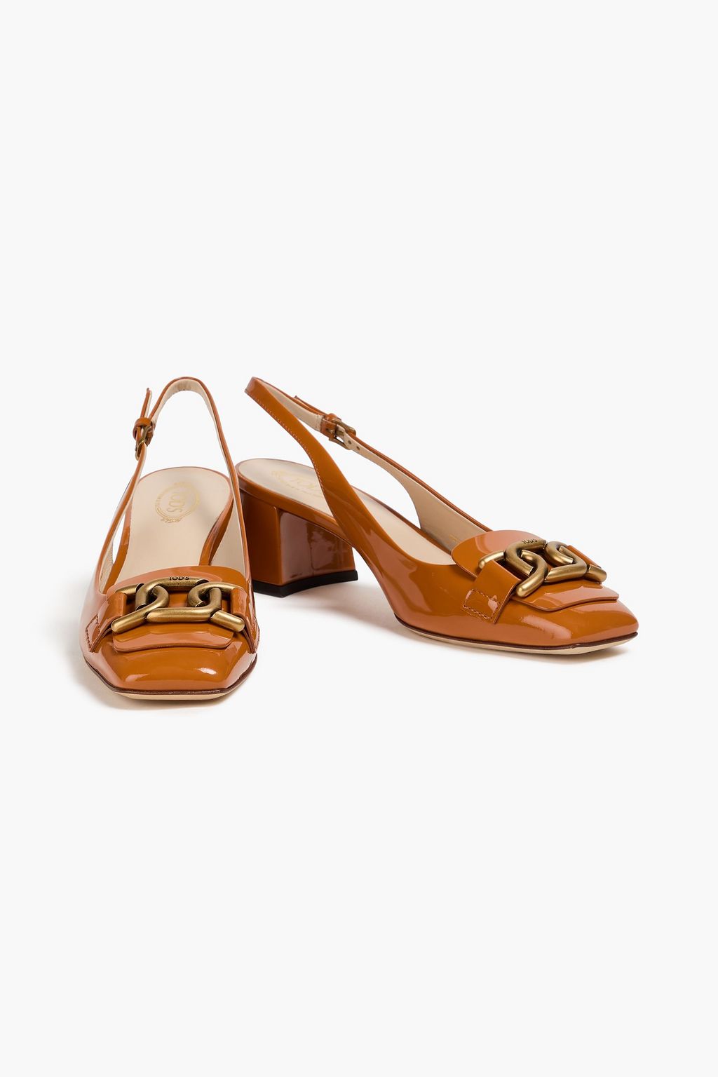 TOD'S パテントレザー スリングバックパンプス