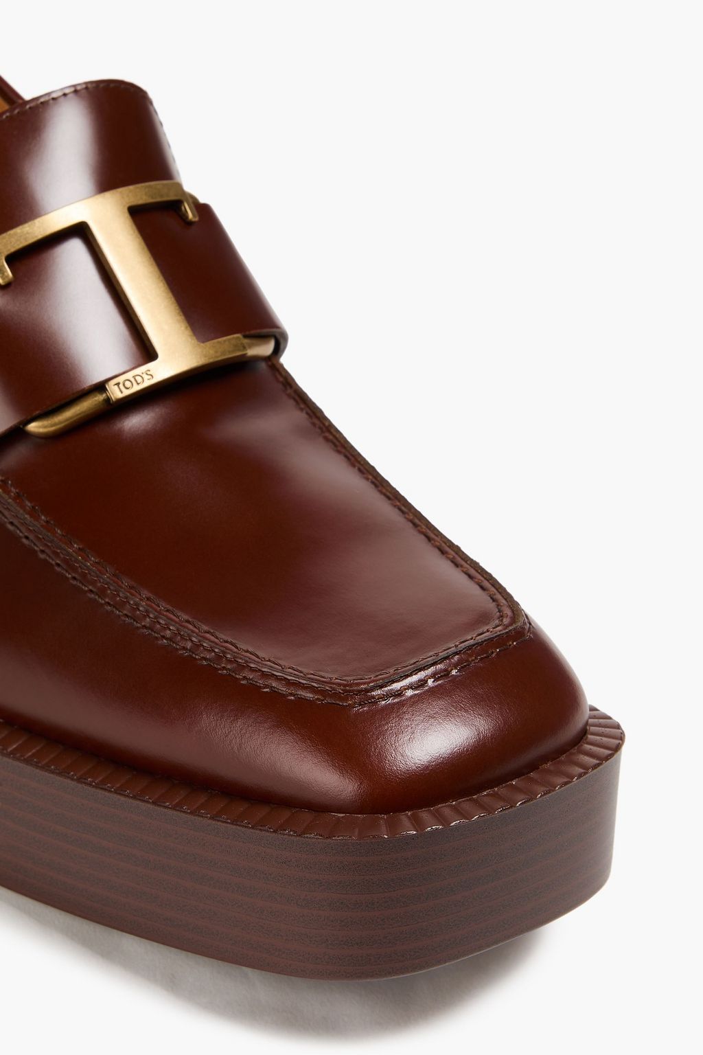 TOD'S T Timeless leather platform loafers