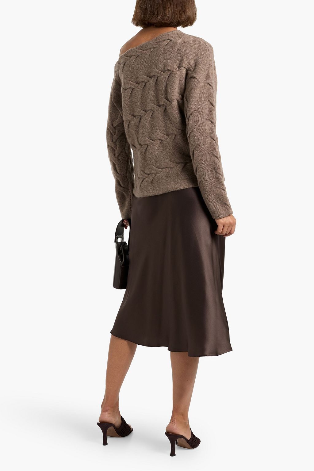 NAADAM Off-the-shoulder cable-knit cashmere sweater