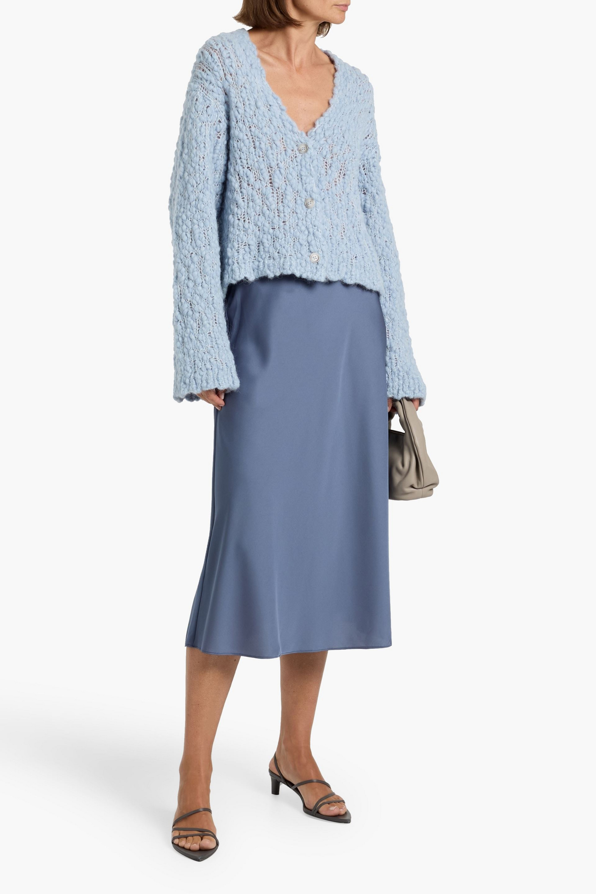 Naadam Bouclé-knit alpaca-blend cardigan