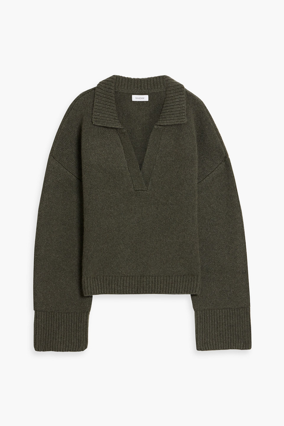 Naadam Cashmere Polo Sweater In Green