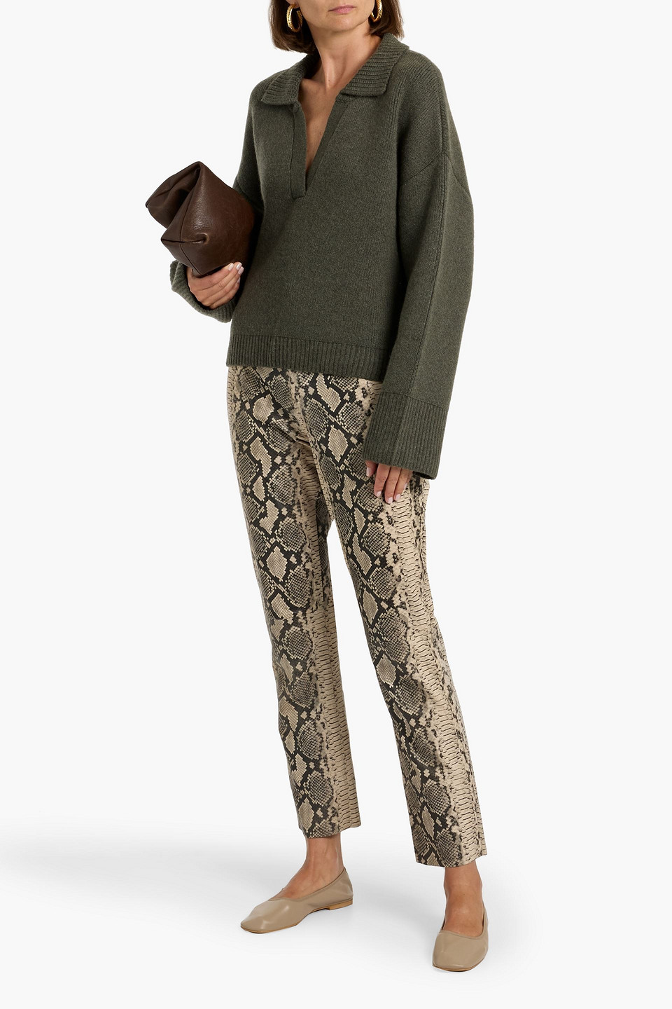 Naadam Cashmere Polo Sweater In Green
