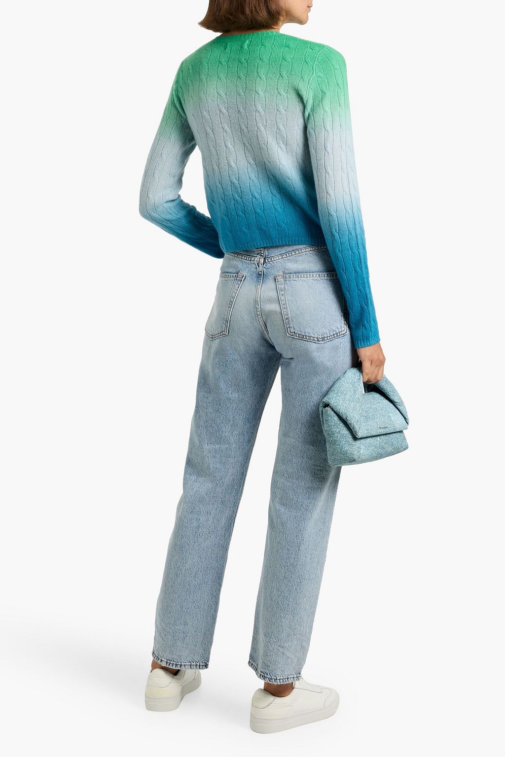 NAADAM Dégradé cable-knit cashmere cardigan