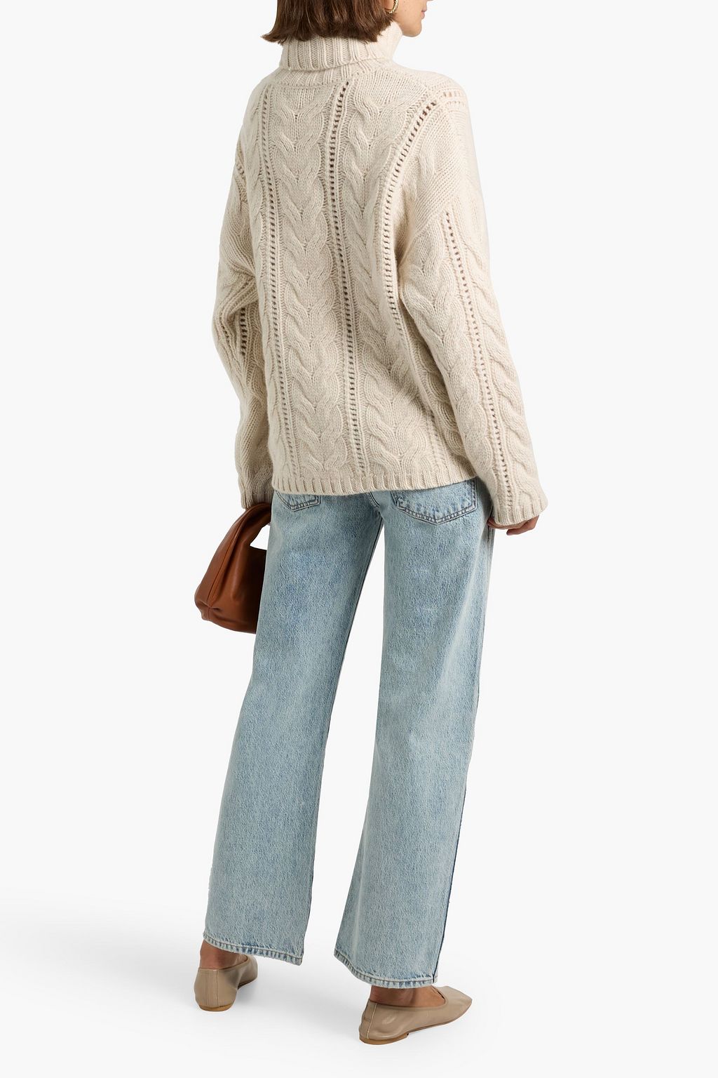 NAADAM Cable-knit wool and cashmere-blend turtleneck sweater