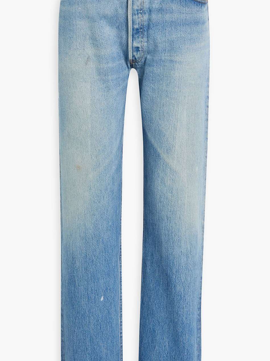 high-rise straight-leg jeans