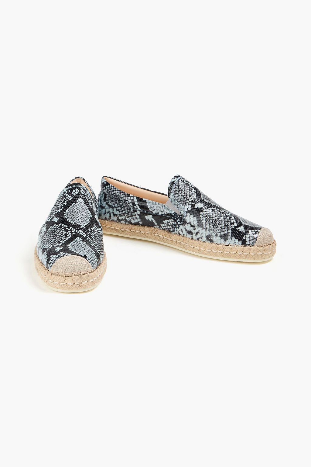 TOD'S Espadrilles aus Leder mit Schlangeneffekt