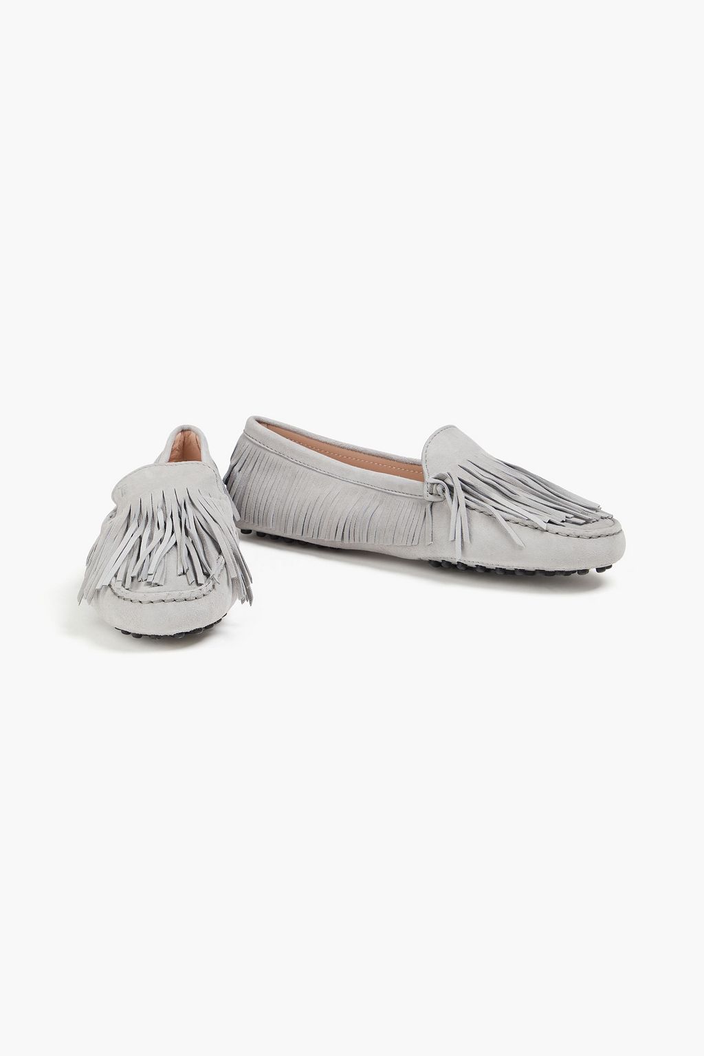 TOD'S Fringed suede loafers