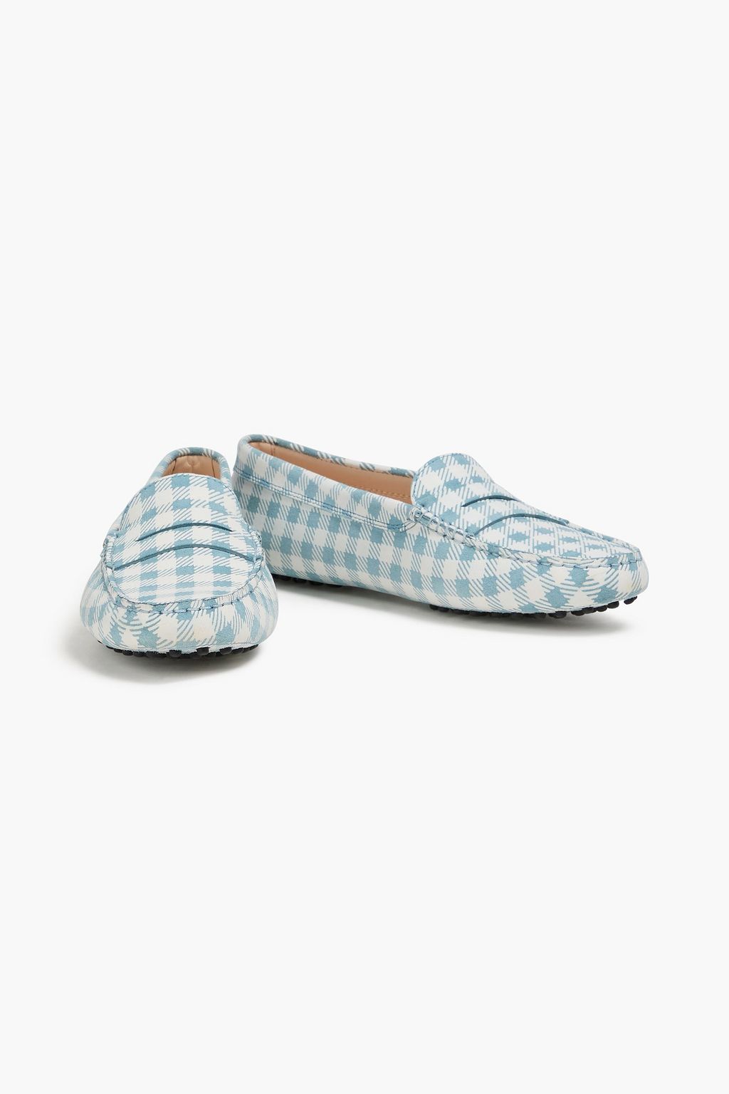 TOD'S レザー ローファー ギンガム