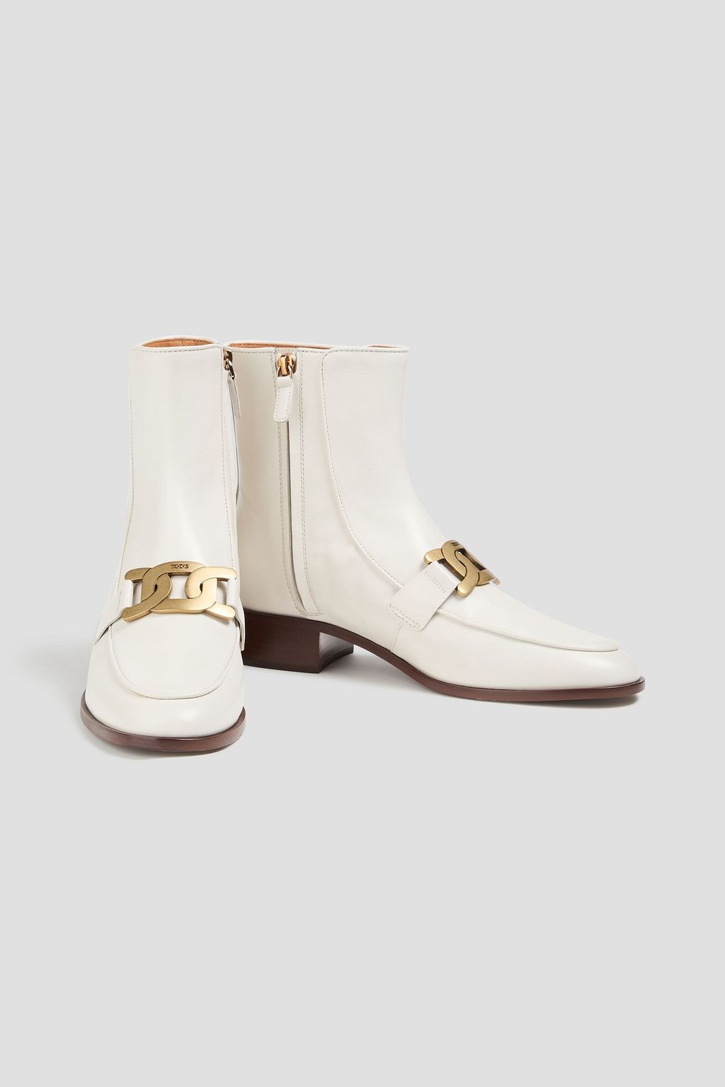TOD'S Embellished leather ankle boots