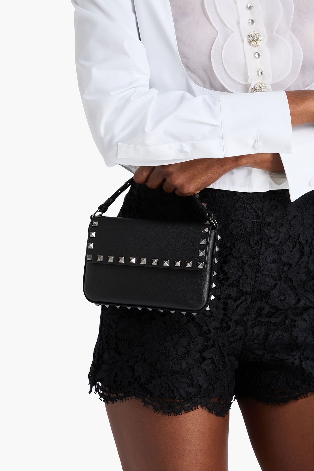 VALENTINO GARAVANI Rockstud leather cross-body bag