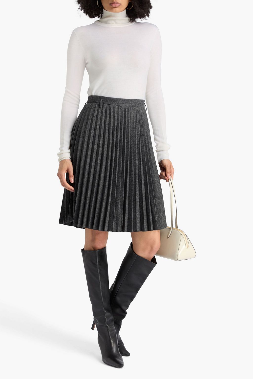 TOTEME Two-tone wool turtleneck sweater
