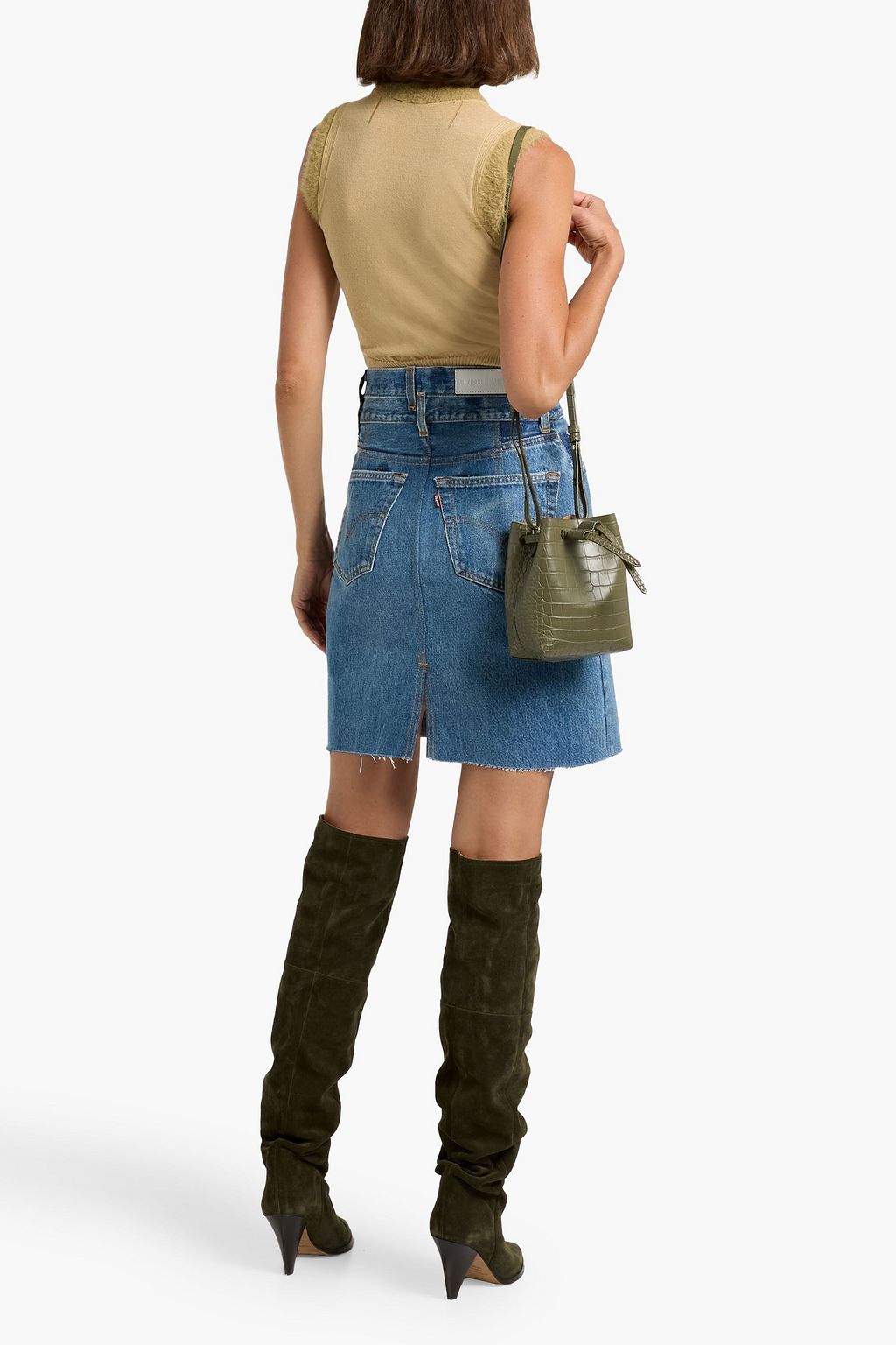 RE/DONE WITH LEVI'S Denim mini skirt